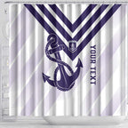Dockers Football Custom Shower Curtain Fremantle Anchor Simple Style - Aussie Hoodie
