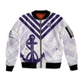 Dockers Football Custom Sleeve Zip Bomber Jacket Fremantle Anchor Simple Style - Aussie Hoodie