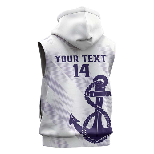 Dockers Football Custom Sleeveless Hoodie Fremantle Anchor Simple Style - Aussie Hoodie