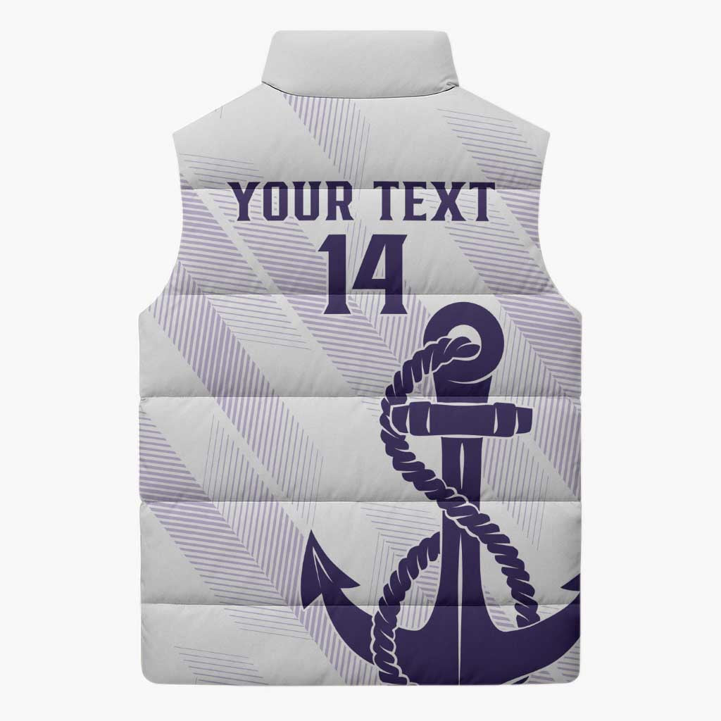 Dockers Football Custom Sleeveless Puffer Jacket Fremantle Anchor Simple Style - Aussie Hoodie