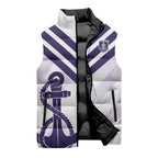 Dockers Football Custom Sleeveless Puffer Jacket Fremantle Anchor Simple Style - Aussie Hoodie