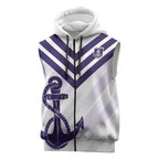 Dockers Football Custom Sleeveless Zip Hoodie Fremantle Anchor Simple Style LT14