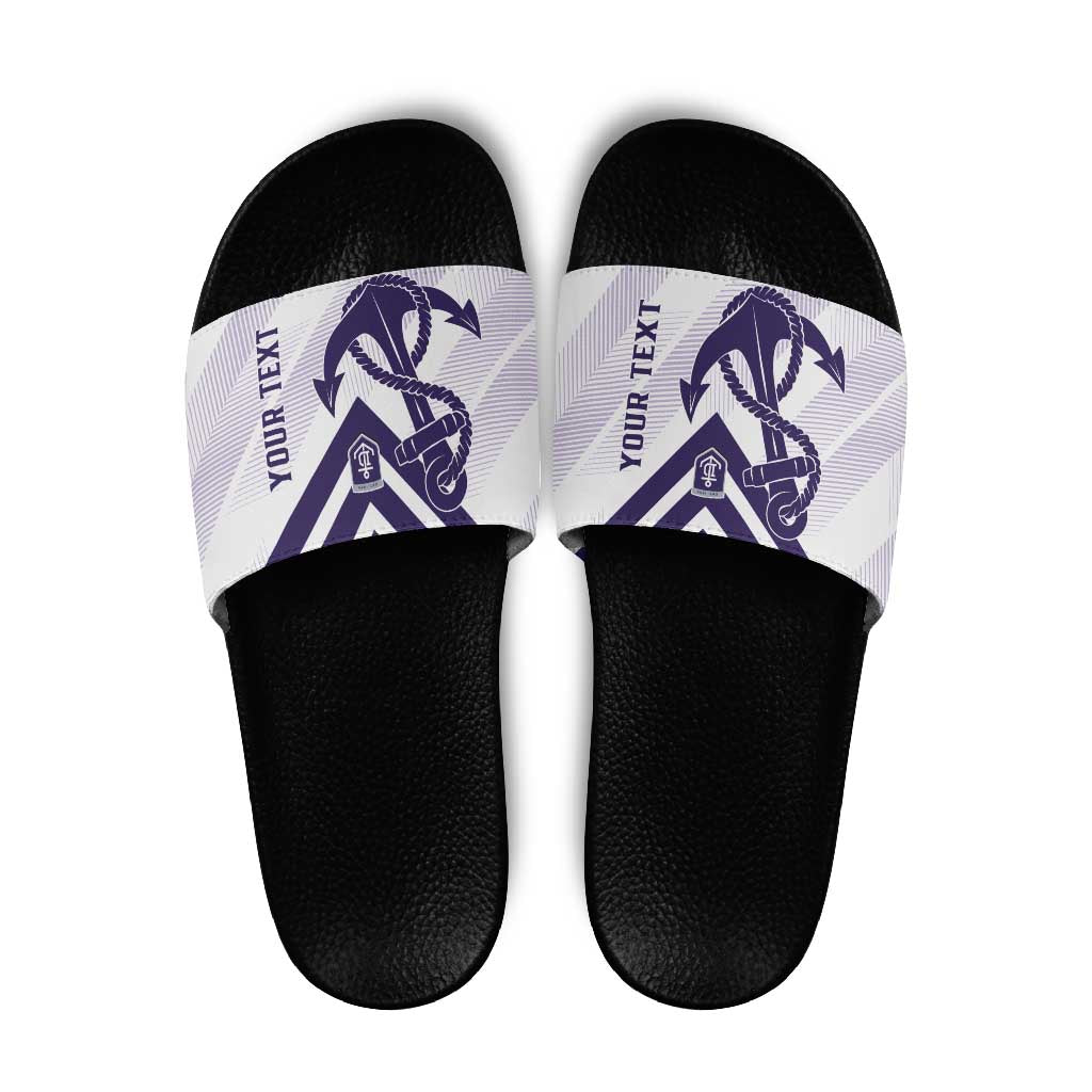 Dockers Football Custom Slide Sandals Fremantle Anchor Simple Style - Aussie Hoodie