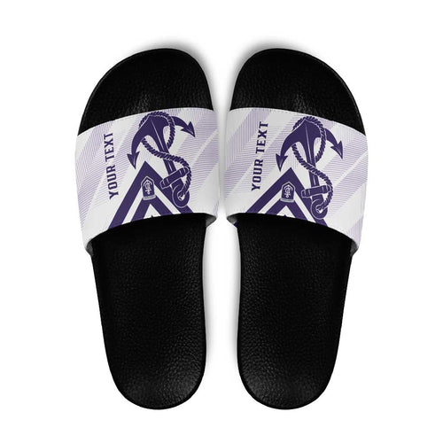 Dockers Football Custom Slide Sandals Fremantle Anchor Simple Style - Aussie Hoodie