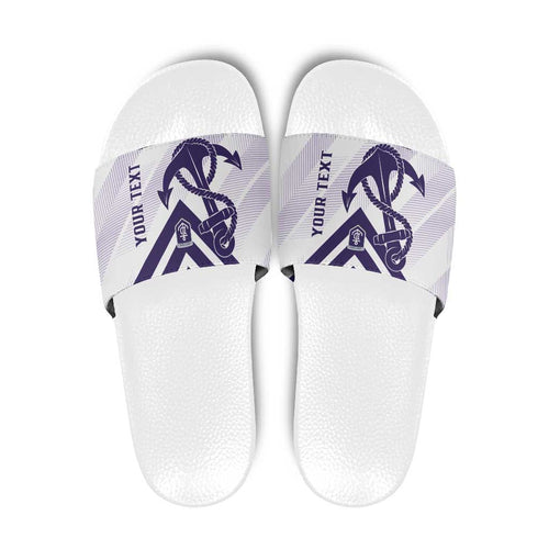 Dockers Football Custom Slide Sandals Fremantle Anchor Simple Style - Aussie Hoodie