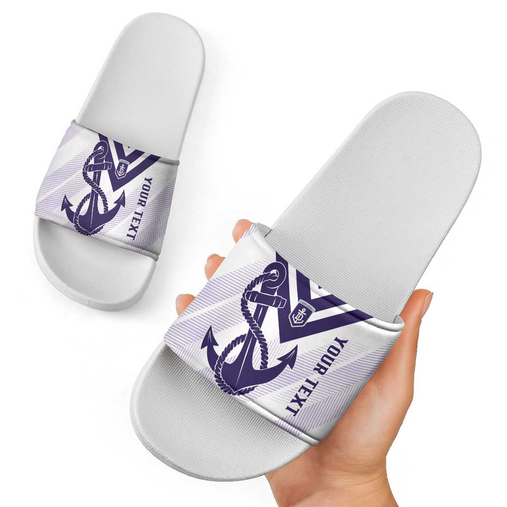 Dockers Football Custom Slide Sandals Fremantle Anchor Simple Style - Aussie Hoodie