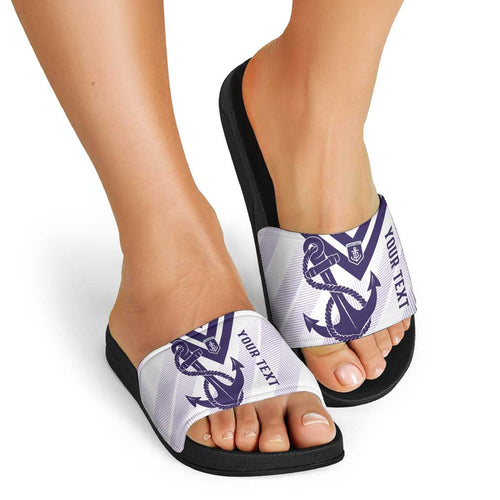 Dockers Football Custom Slide Sandals Fremantle Anchor Simple Style - Aussie Hoodie