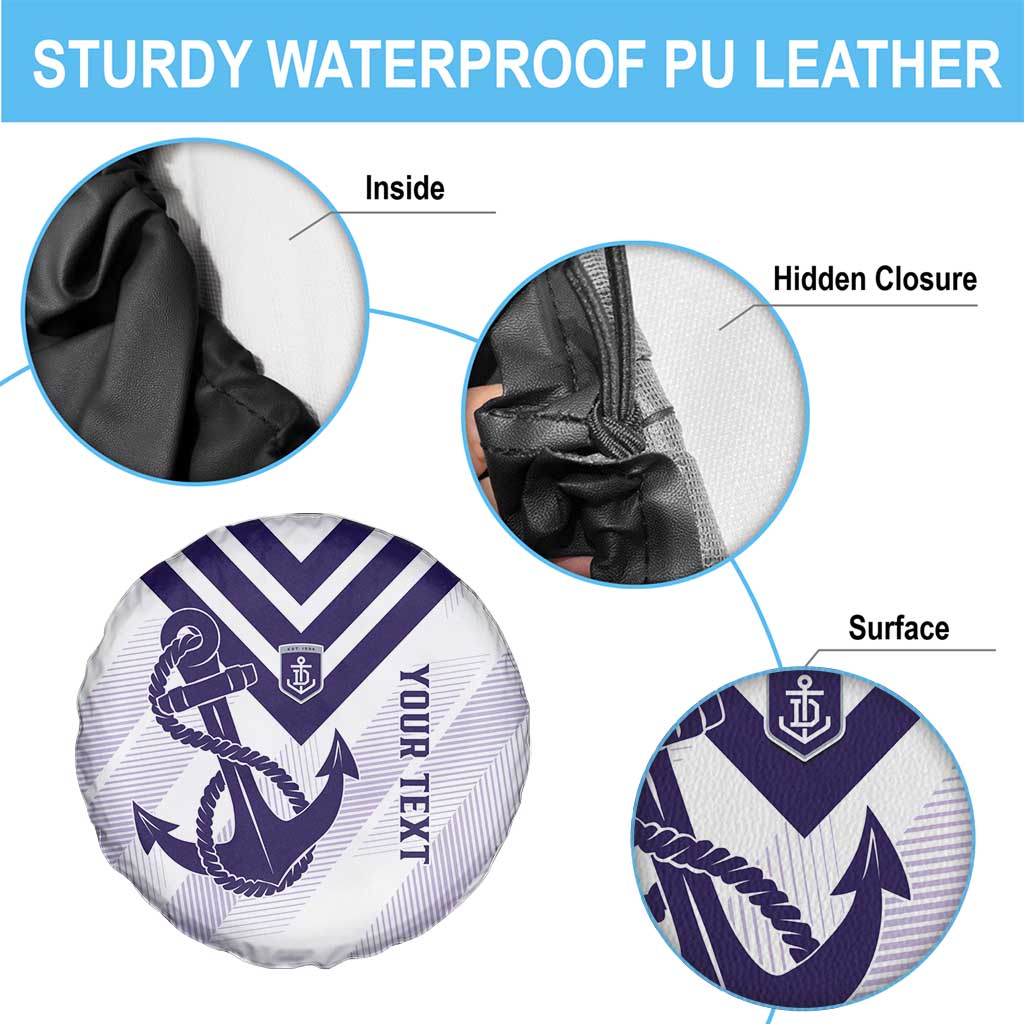 Dockers Football Custom Spare Tire Cover Fremantle Anchor Simple Style - Aussie Hoodie
