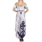 Dockers Football Custom Summer Maxi Dress Fremantle Anchor Simple Style - Aussie Hoodie