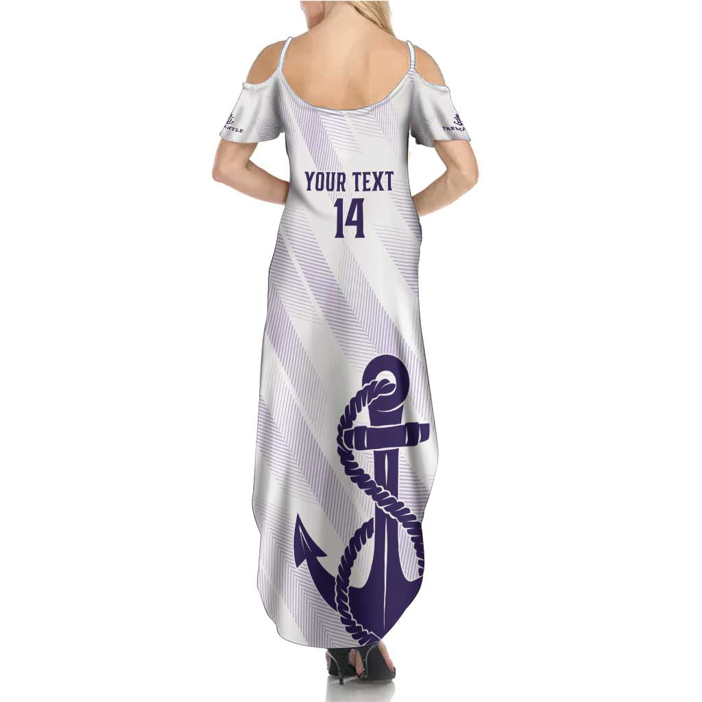 Dockers Football Custom Summer Maxi Dress Fremantle Anchor Simple Style - Aussie Hoodie