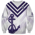Dockers Football Custom Sweatshirt Fremantle Anchor Simple Style - Aussie Hoodie