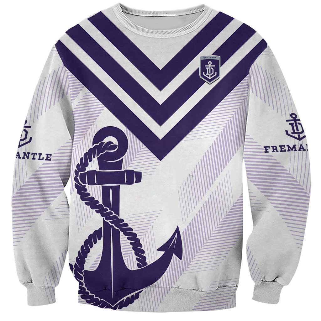 Dockers Football Custom Sweatshirt Fremantle Anchor Simple Style - Aussie Hoodie