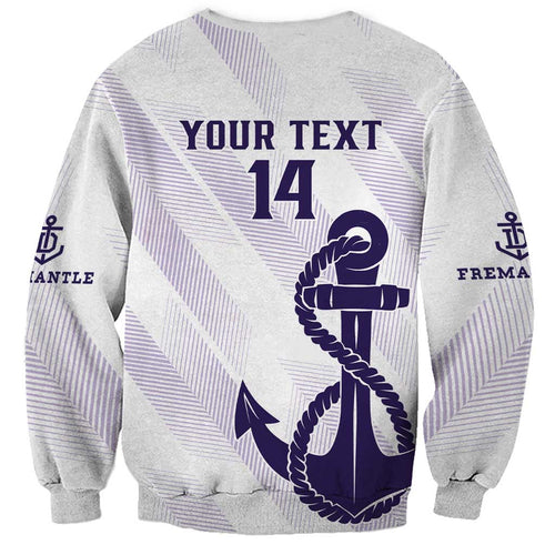 Dockers Football Custom Sweatshirt Fremantle Anchor Simple Style - Aussie Hoodie