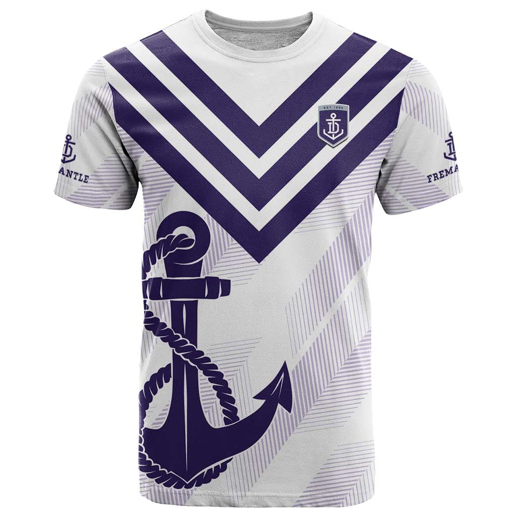 Dockers Football Custom T Shirt Fremantle Anchor Simple Style - Aussie Hoodie
