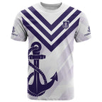 Dockers Football Custom T Shirt Fremantle Anchor Simple Style - Aussie Hoodie