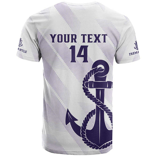 Dockers Football Custom T Shirt Fremantle Anchor Simple Style - Aussie Hoodie