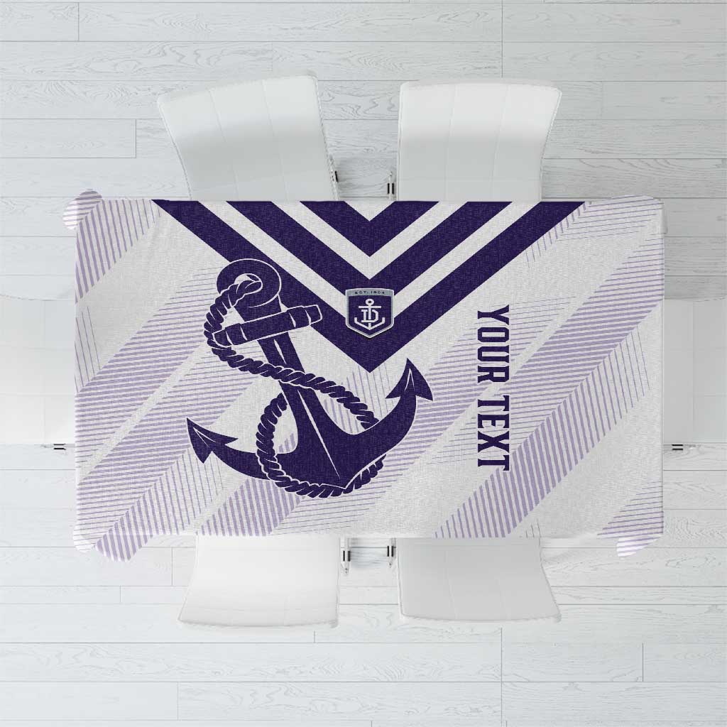 Dockers Football Custom Tablecloth Fremantle Anchor Simple Style - Aussie Hoodie