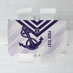 Dockers Football Custom Tablecloth Fremantle Anchor Simple Style - Aussie Hoodie