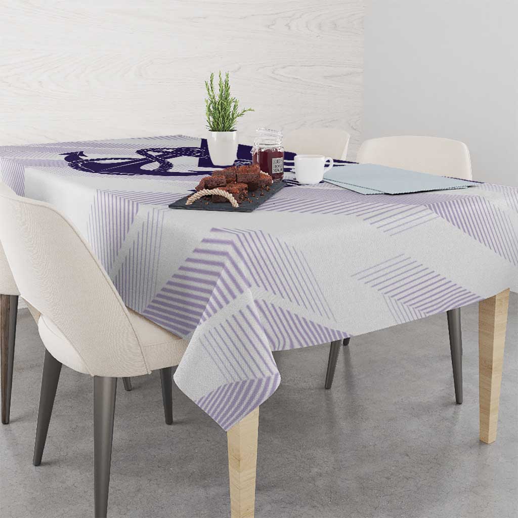 Dockers Football Custom Tablecloth Fremantle Anchor Simple Style - Aussie Hoodie