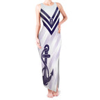Dockers Football Custom Tank Maxi Dress Fremantle Anchor Simple Style - Aussie Hoodie