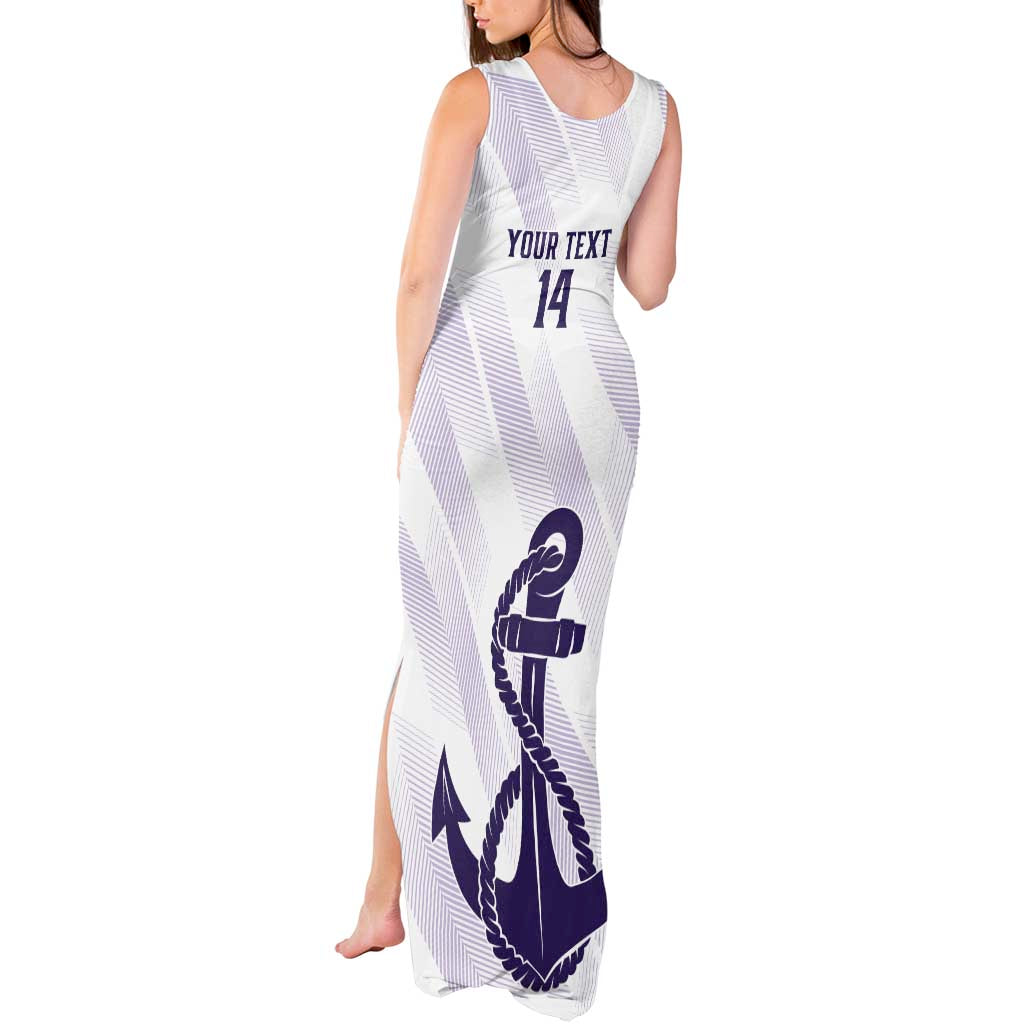 Dockers Football Custom Tank Maxi Dress Fremantle Anchor Simple Style - Aussie Hoodie