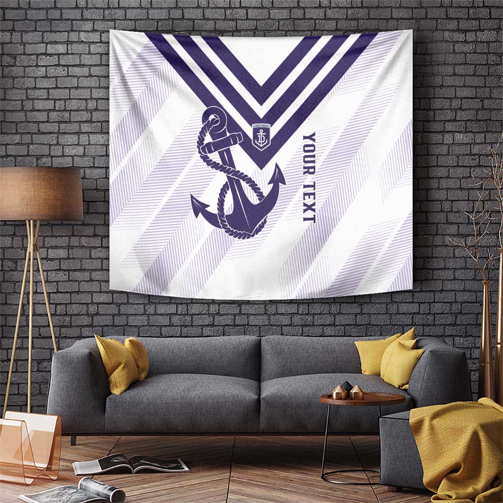 Dockers Football Custom Tapestry Fremantle Anchor Simple Style - Aussie Hoodie