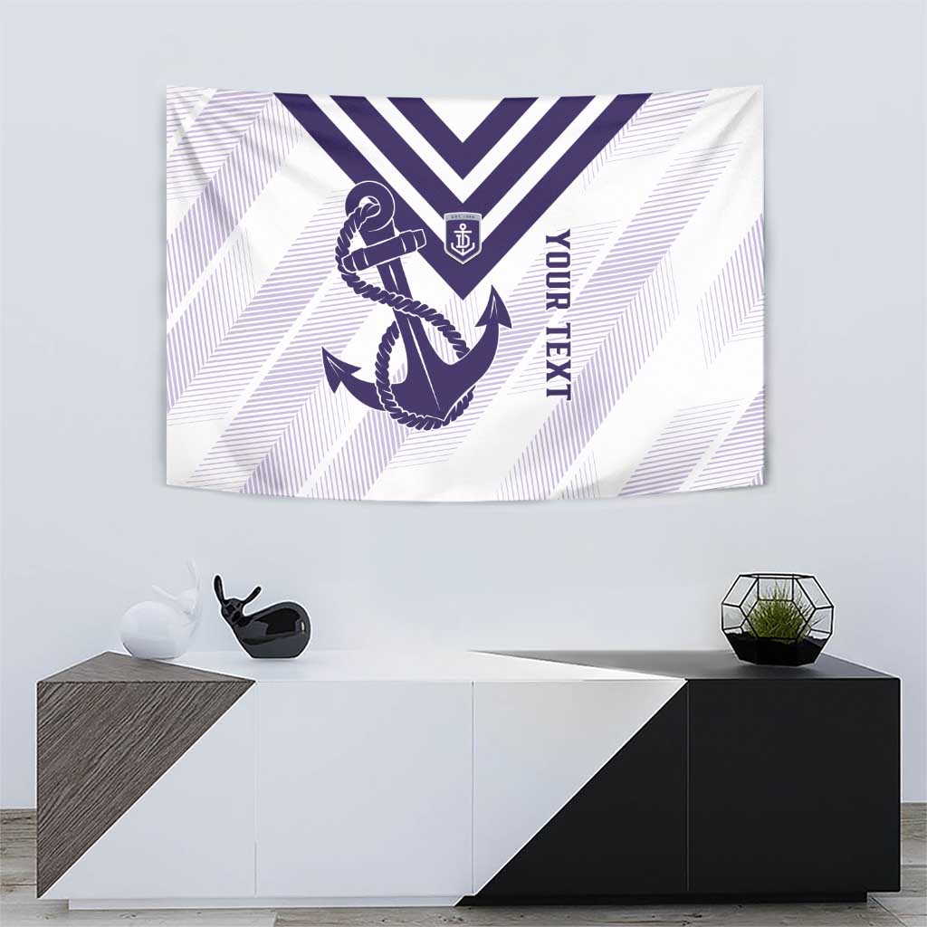 Dockers Football Custom Tapestry Fremantle Anchor Simple Style - Aussie Hoodie
