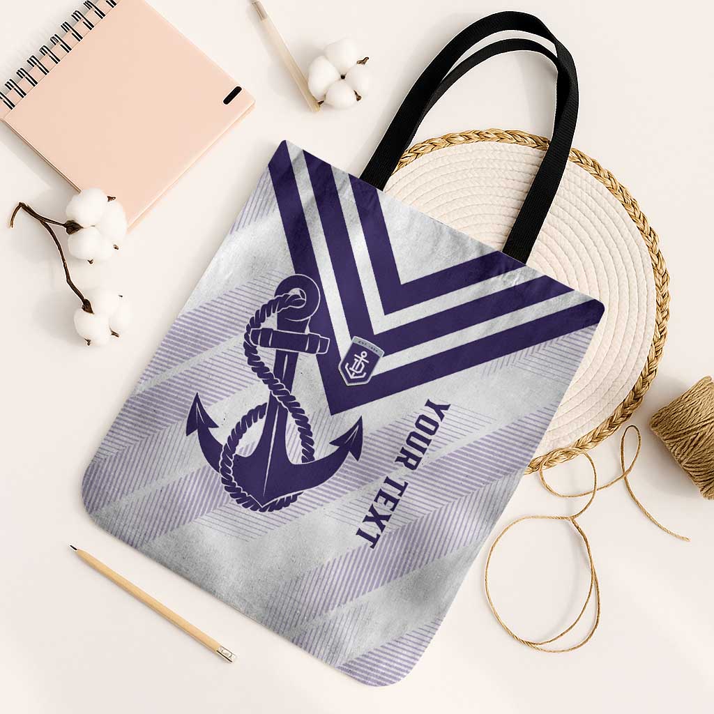 Dockers Football Custom Tote Bag Fremantle Anchor Simple Style - Aussie Hoodie