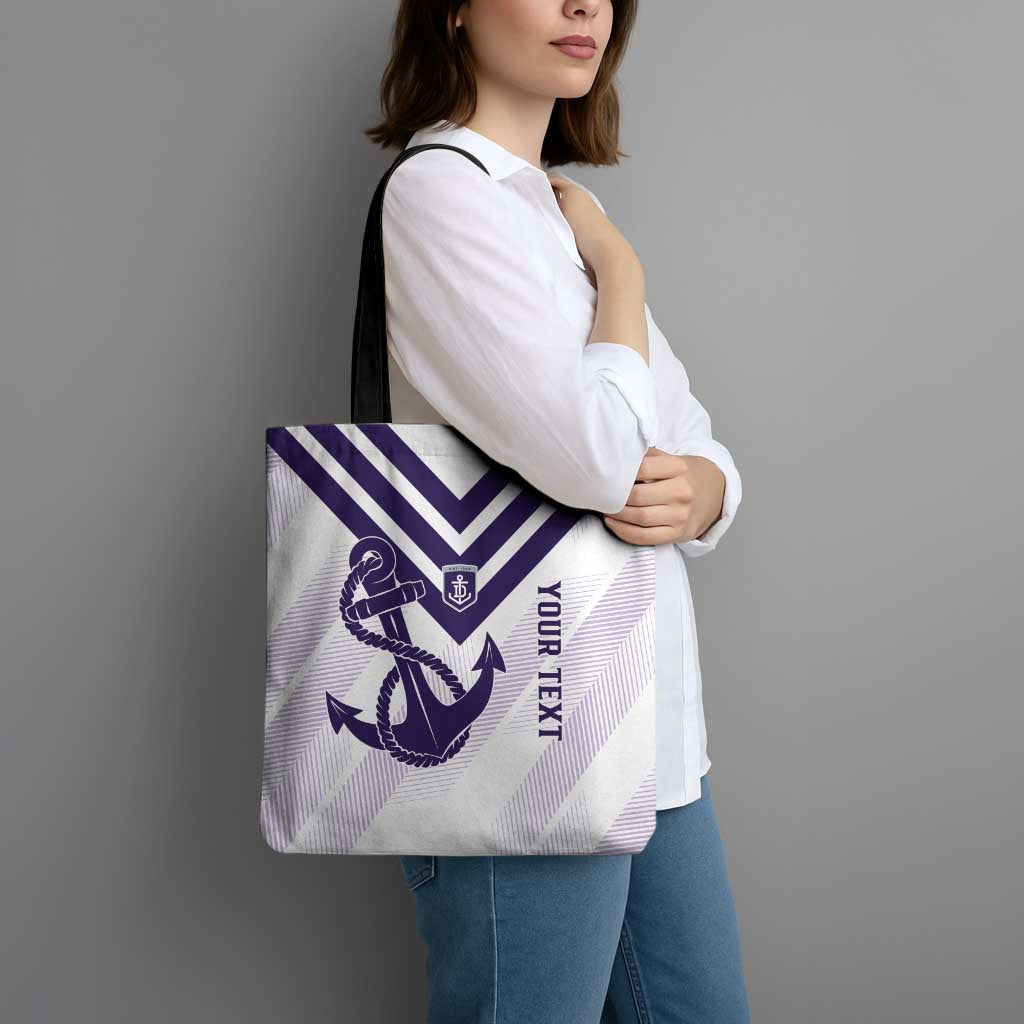Dockers Football Custom Tote Bag Fremantle Anchor Simple Style - Aussie Hoodie