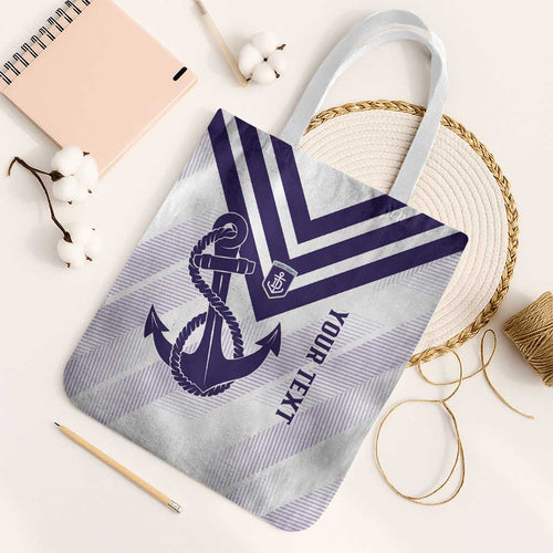 Dockers Football Custom Tote Bag Fremantle Anchor Simple Style - Aussie Hoodie