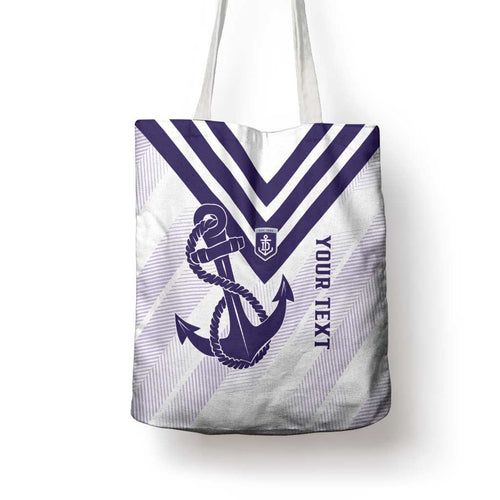 Dockers Football Custom Tote Bag Fremantle Anchor Simple Style - Aussie Hoodie