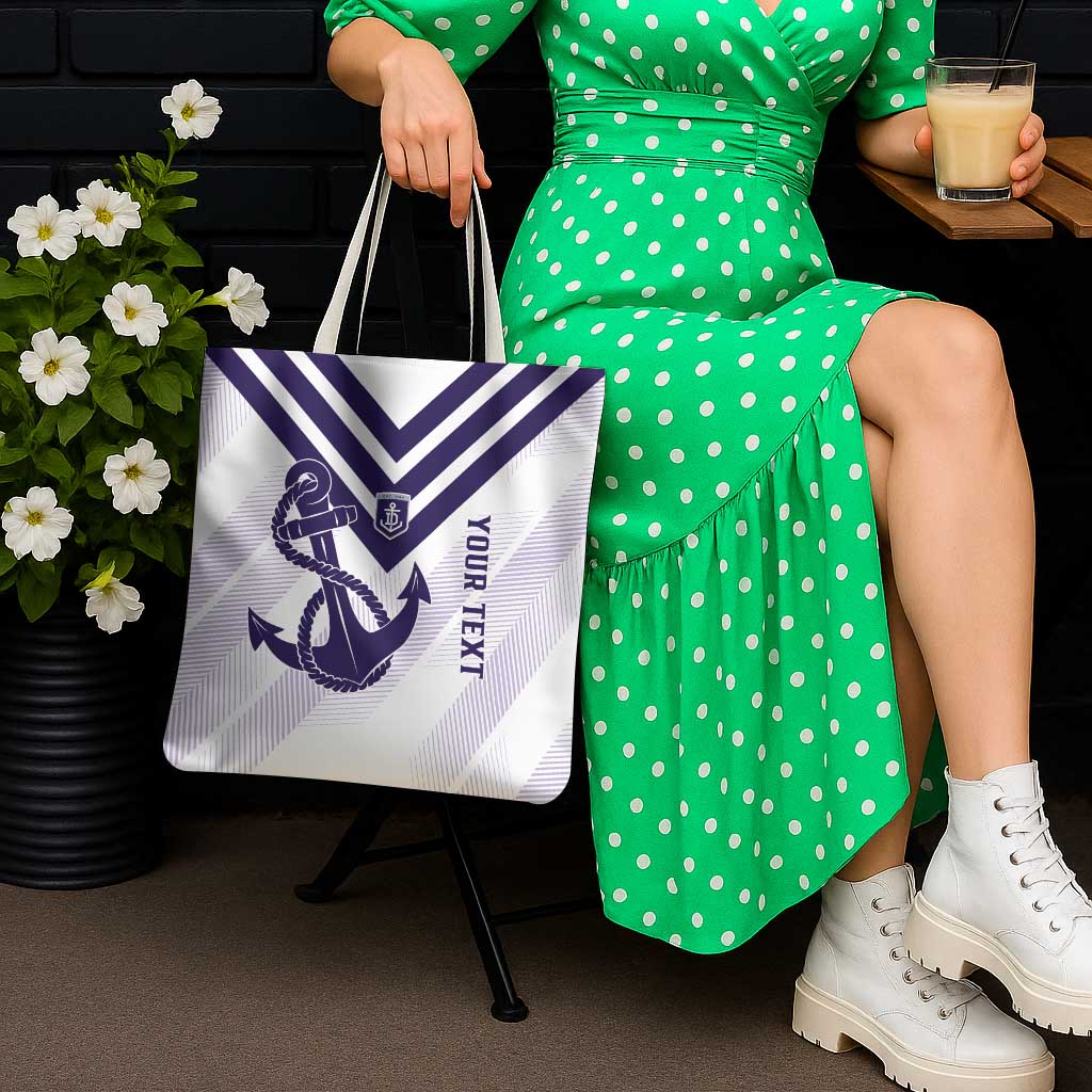 Dockers Football Custom Tote Bag Fremantle Anchor Simple Style - Aussie Hoodie