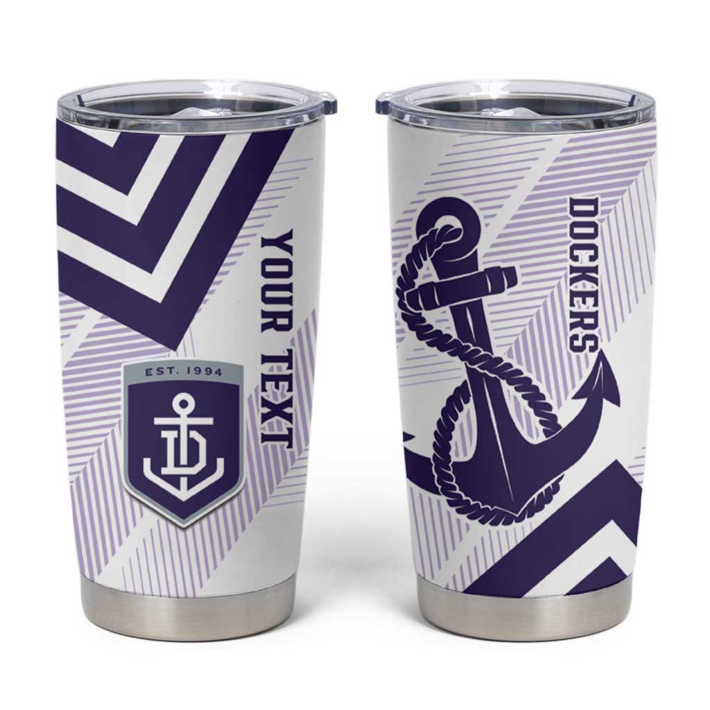 Dockers Football Custom Tumbler Cup Fremantle Anchor Simple Style - Aussie Hoodie
