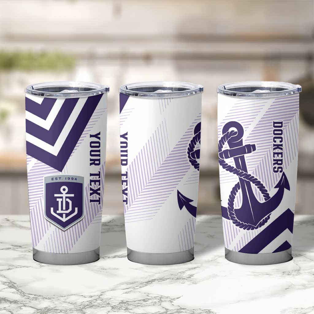 Dockers Football Custom Tumbler Cup Fremantle Anchor Simple Style - Aussie Hoodie