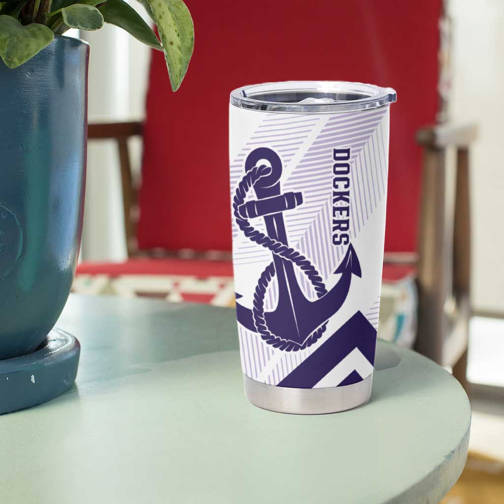 Dockers Football Custom Tumbler Cup Fremantle Anchor Simple Style - Aussie Hoodie