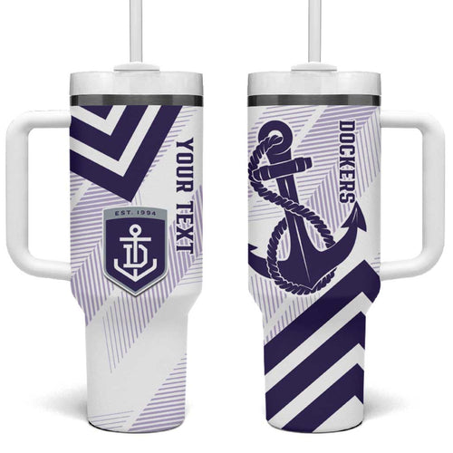 Dockers Football Custom Tumbler With Handle Fremantle Anchor Simple Style - Aussie Hoodie