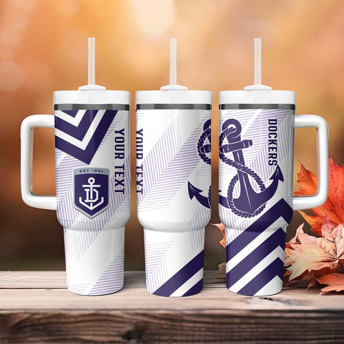 Dockers Football Custom Tumbler With Handle Fremantle Anchor Simple Style - Aussie Hoodie