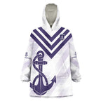 Dockers Football Custom Wearable Blanket Hoodie Fremantle Anchor Simple Style - Aussie Hoodie