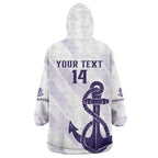 Dockers Football Custom Wearable Blanket Hoodie Fremantle Anchor Simple Style - Aussie Hoodie