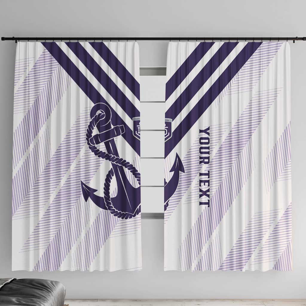 Dockers Football Custom Window Curtain Fremantle Anchor Simple Style - Aussie Hoodie