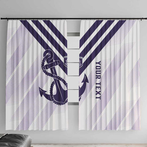 Dockers Football Custom Window Curtain Fremantle Anchor Simple Style - Aussie Hoodie