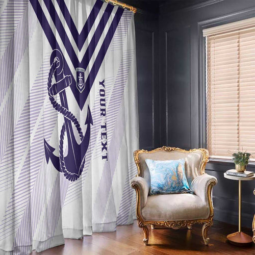Dockers Football Custom Window Curtain Fremantle Anchor Simple Style - Aussie Hoodie