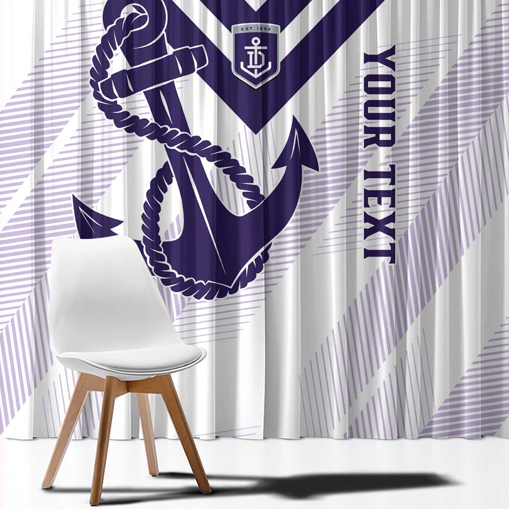 Dockers Football Custom Window Curtain Fremantle Anchor Simple Style - Aussie Hoodie