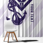 Dockers Football Custom Window Curtain Fremantle Anchor Simple Style - Aussie Hoodie
