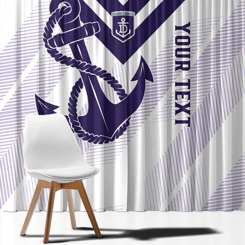 Dockers Football Custom Window Curtain Fremantle Anchor Simple Style - Aussie Hoodie