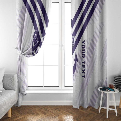 Dockers Football Custom Window Curtain Fremantle Anchor Simple Style - Aussie Hoodie