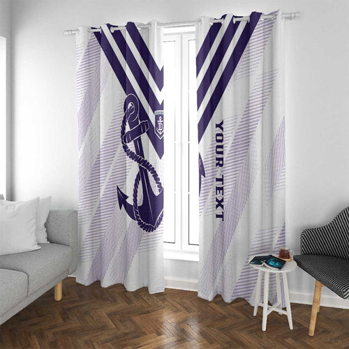 Dockers Football Custom Window Curtain Fremantle Anchor Simple Style - Aussie Hoodie