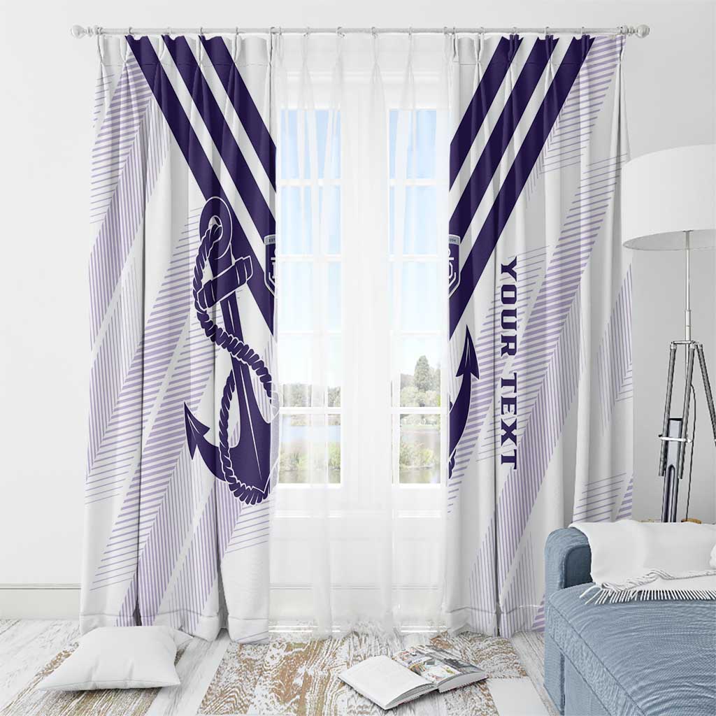 Dockers Football Custom Window Curtain Fremantle Anchor Simple Style - Aussie Hoodie