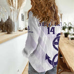 Dockers Football Custom Women Casual Shirt Fremantle Anchor Simple Style - Aussie Hoodie