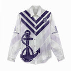 Dockers Football Custom Women Casual Shirt Fremantle Anchor Simple Style - Aussie Hoodie